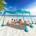 Rhino Valley Beach Tent Shade Canopy UPF50+ Protection, 8 Sandbags, 4 Stability by RhinoValley