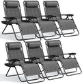 Nestl Zero Gravity Chairs Set of 6, Patio Lounge Chair Outdoor by Nestl