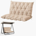 Porch Swing Cushion with Backrest 2-3 Seater Outdoor Bench Cushions Waterproof by Snubbull
