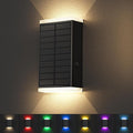 Solar Wall Light Outdoor, RGB & Warm White 8 Modes Dusk to Dawn Lighting Wall by UGDLUCK