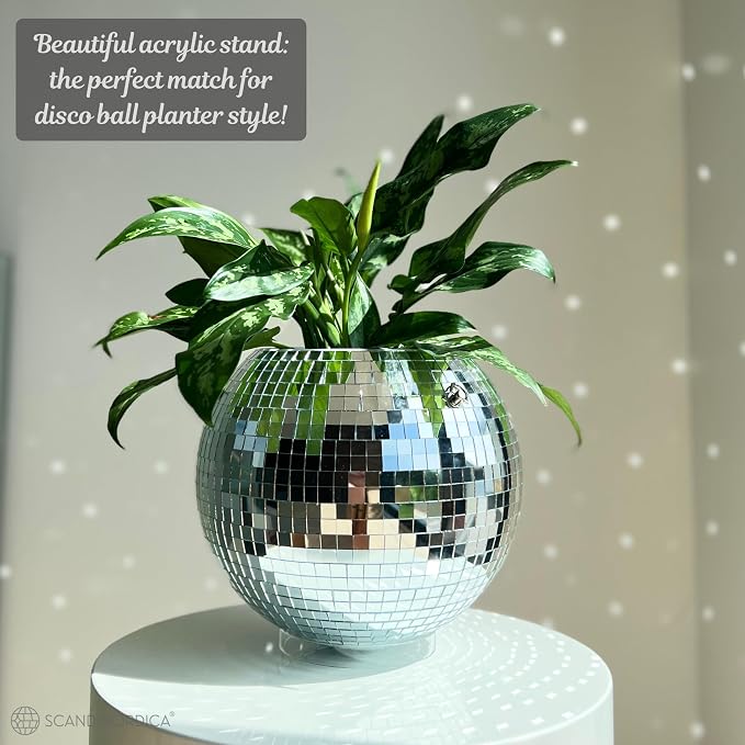 SCANDINORDICA Disco Ball Planter – Value Package: Mirror Disco Planter - Image 6