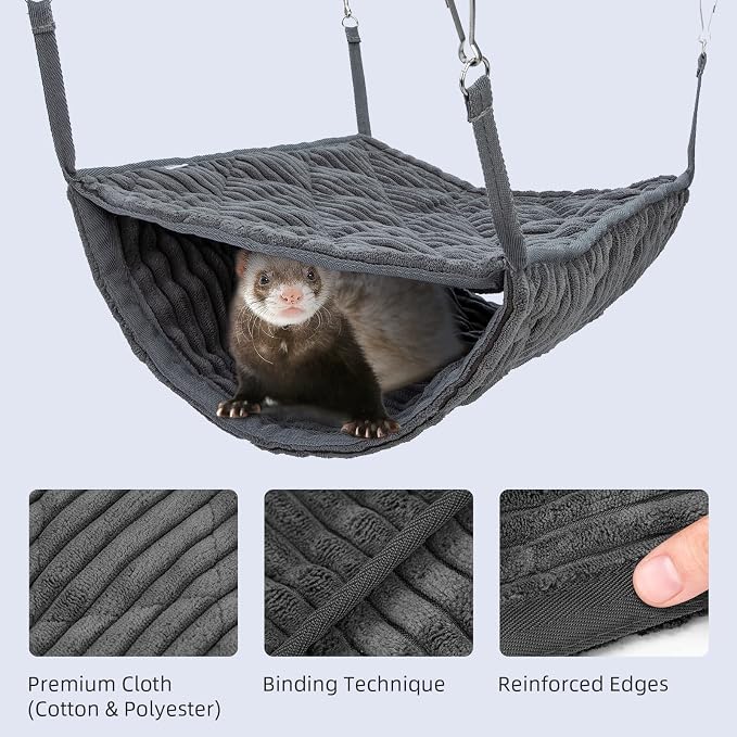 Niteangel Luxury Double Bunkbed Hammock, Fit 2 Adult Ferrets or 5 More Adult - Image 3
