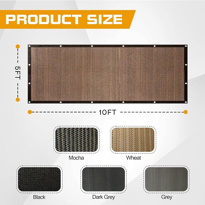 5'x 10' Pergola Shade Cover - Image 2