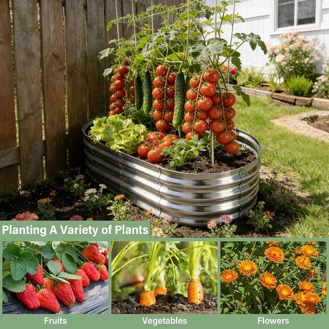 TATAANTY Galvanized Raised Garden Bed - Image 7