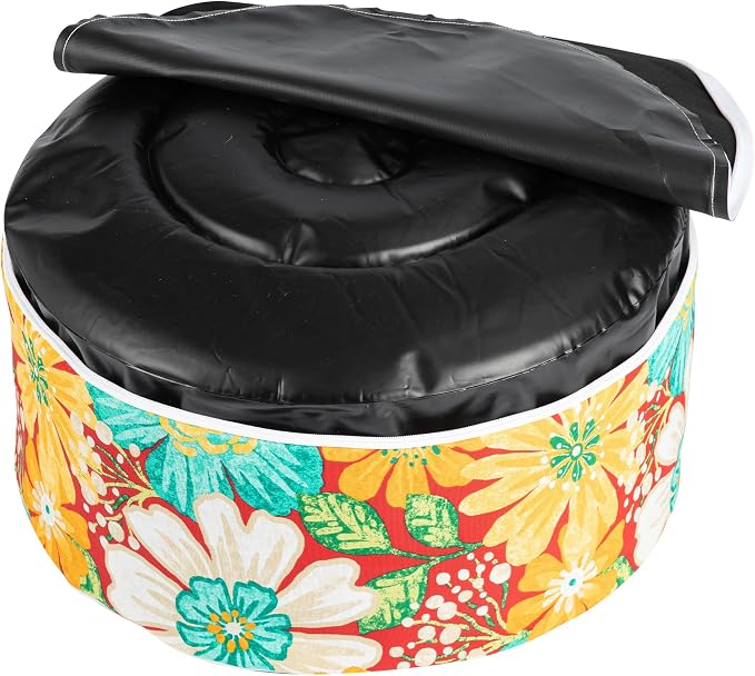 Magpie Fabrics Indoor/Outdoor Inflatable Stool Ottoman Pouf, Water Repellent - Image 7