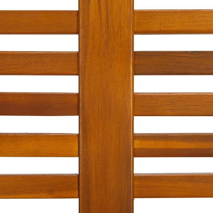 SAFAVIEH Outdoor Patio Furniture Heather Natural Brown Solid Wood & White Legs - Image 7