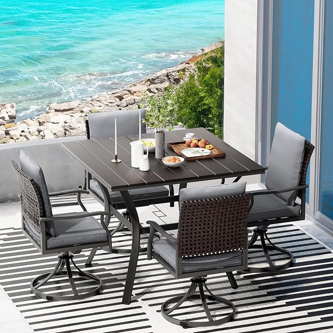 LEVELEVE 5 Piece Outdoor Patio Dining Set by Enjoyyourlife
