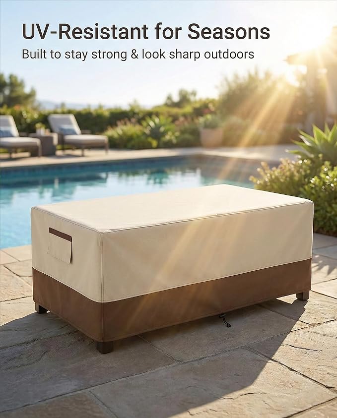Waterproof Patio Coffee Table Cover, 600D Heavy Duty Outdoor Furniture Covers - Image 9