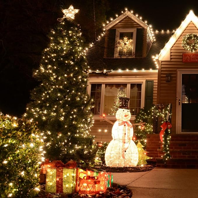 Warm White Christmas Lights, 2 Pack Total 40FT 200 Count Incandescent Christmas - Image 7