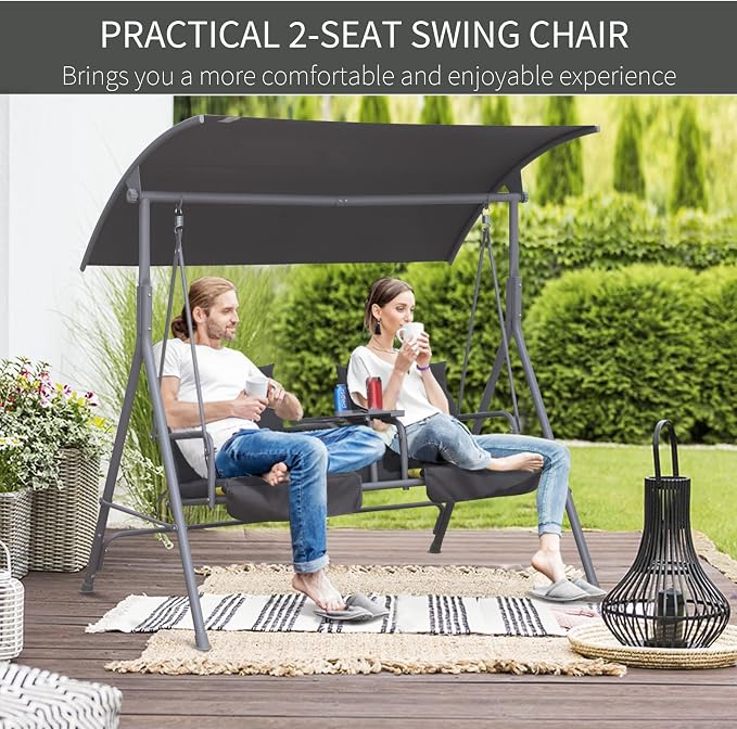 Outsunny 2 Person Porch Swing - Image 6
