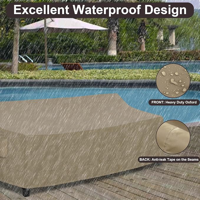 PureFit Outdoor Couch Cover Waterproof Patio Sofa Furniture Covers, 4-Seater - Image 4