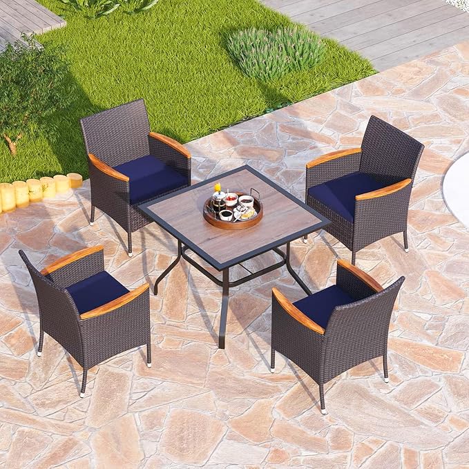 PHI VILLA 5 Pieces Outdoor Dining Set - Image 5