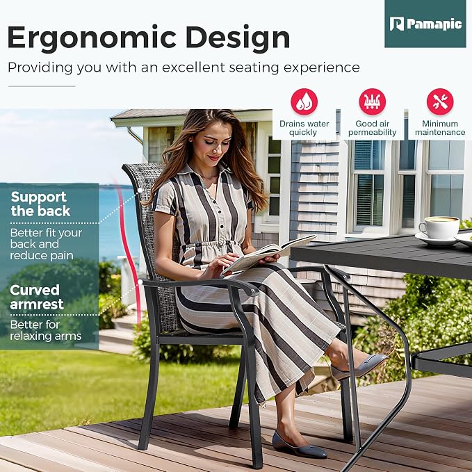 5-Piece Outdoor Dining Set, Patio Furniture Set - Image 3