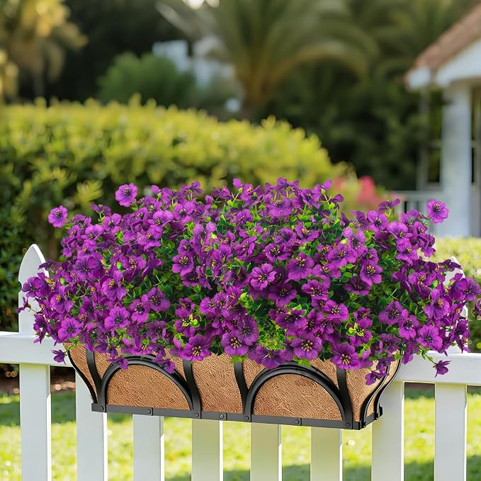 20 Bundles Artificial Flowers for Outdoors, UV Resistant Fake Plants Flowers - Image 6