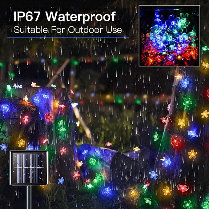 suddus Solar String Lights Outdoor Waterproof 50 led Fairy Lights Solar Powered - Image 3