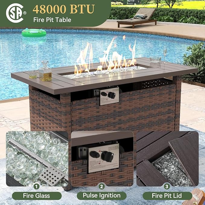 Aoxun 8 Piece Patio Furniture Set - Image 4