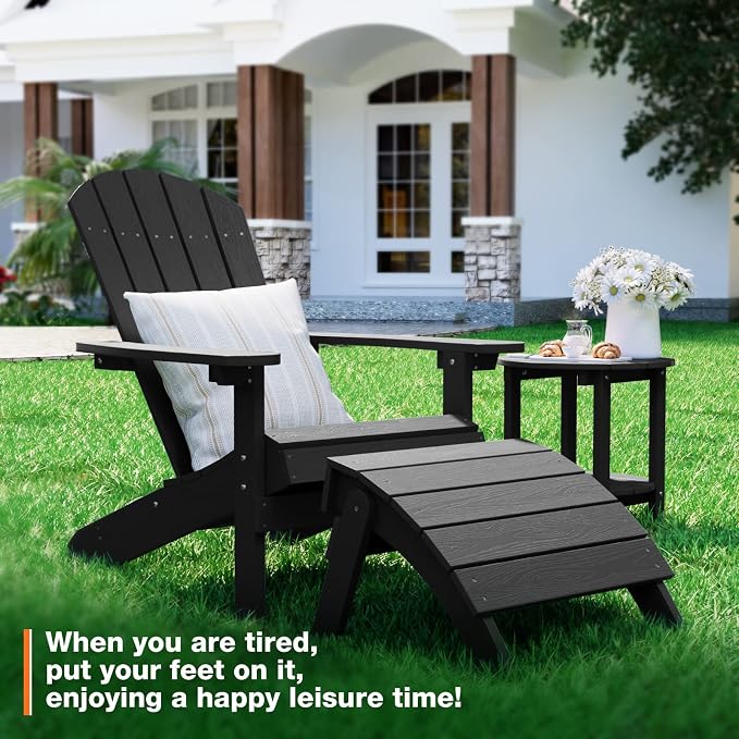 YEFU Adirondack Ottoman, Patio Foot Rest, Adirondack Foot Rest, Folding - Image 2