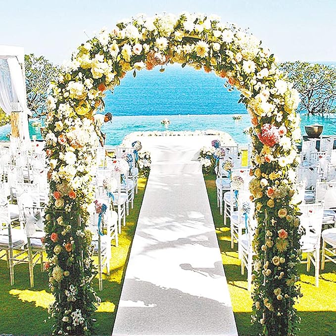 Metal Garden Arbor Wedding Arch 76.8 Inch H x 90.5 Inch W \94.5 Inch H x 55 - Image 5