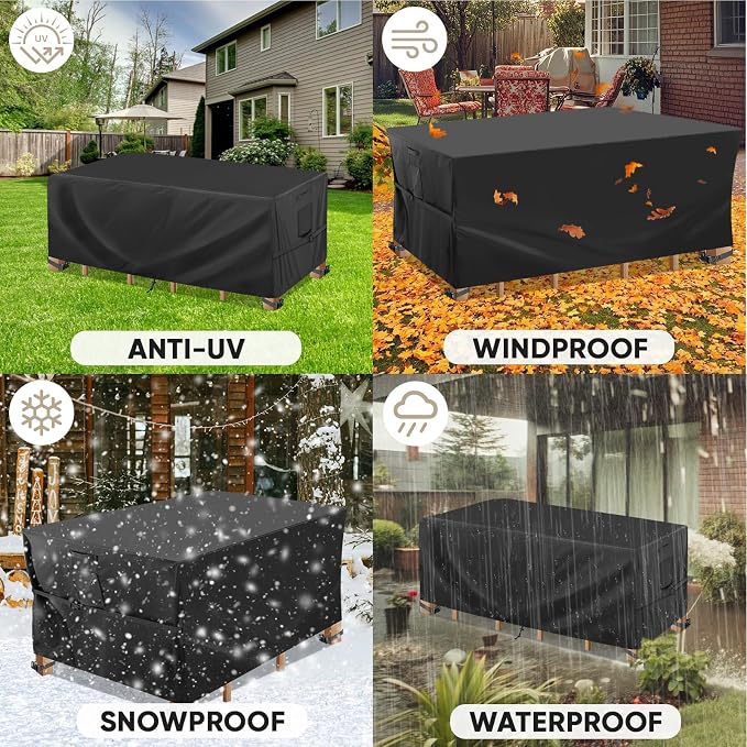 BALEINE Patio Furniture Covers, 108×82 Outdoor Furniture Cover Waterproof - Image 8
