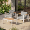 Aluminum Outdoor Sofa Bistro Set, 3 Piece Outdoor Patio Furniture Set by Oasbira