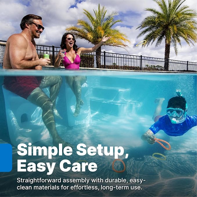 Step2 in Pool Stool, 33-inches Tall, Waterproof Patio Furniture, Bar Stool - Image 6
