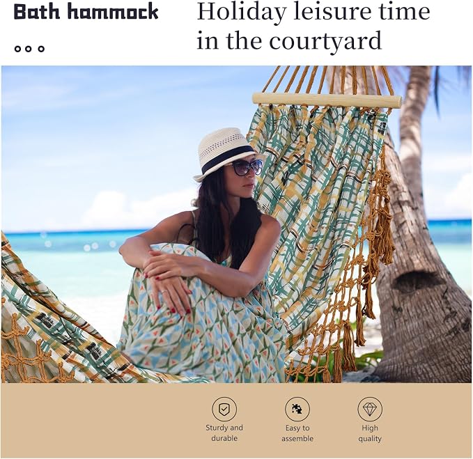 Portable Hammock, Bohemian Hammock, 2person Hammock, - Image 3