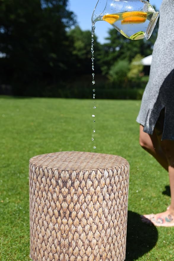 Delsit Outdoor Ottoman Pouf - Image 2