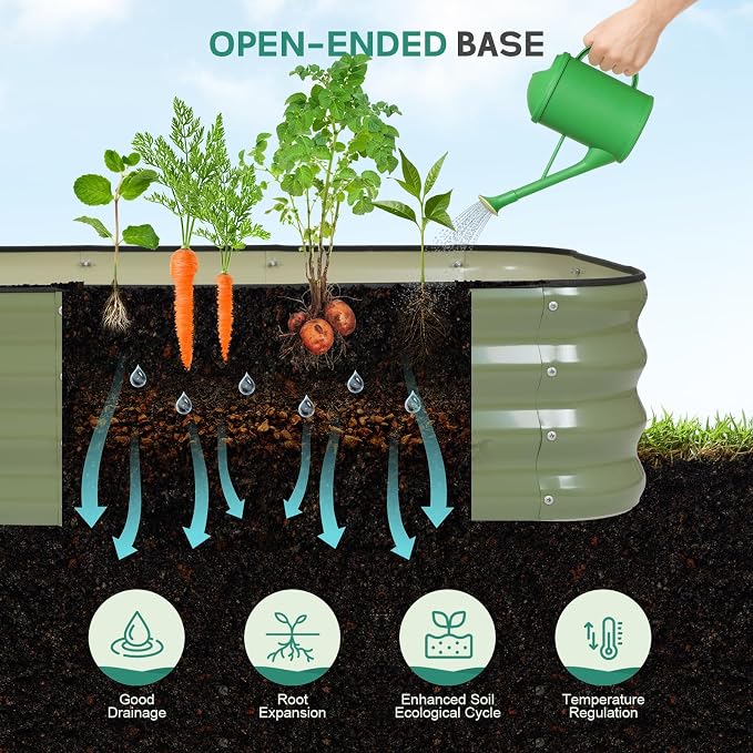 3 in 1 Galvanized Raised Garden Bed - Image 7