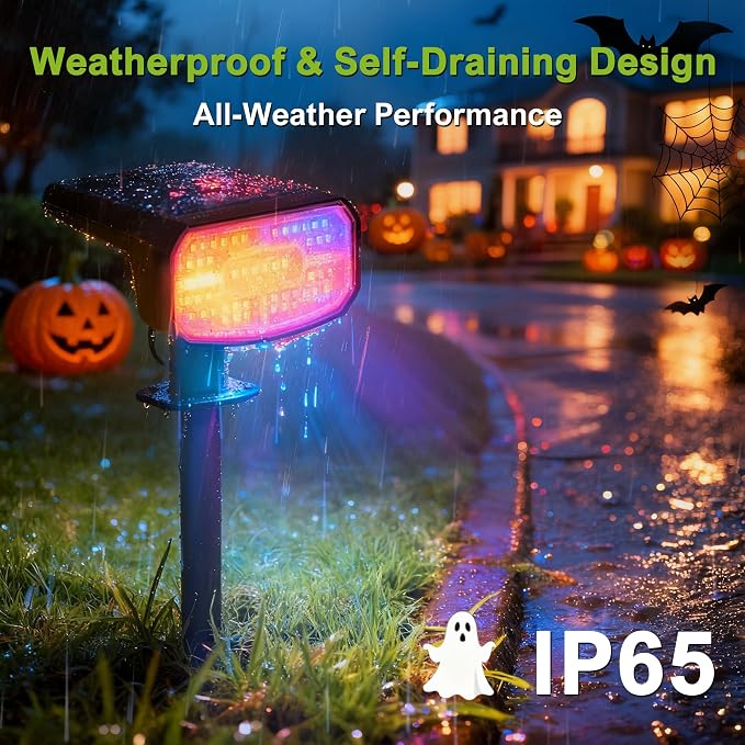 DAMINY Color Changing Solar Spot Lights 9 Lighting Modes, Outdoor Waterproof - Image 5