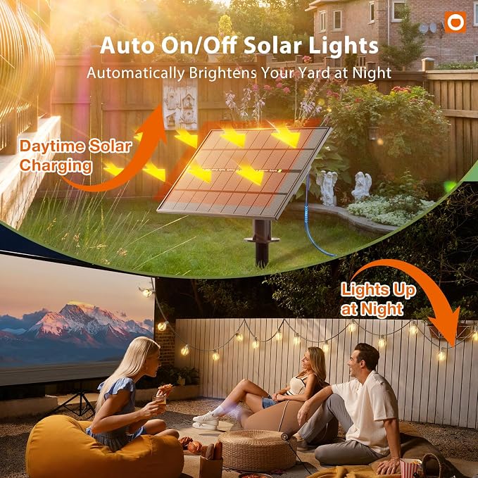 addlon 150FT Solar String Lights Outdoor Waterproof - Image 2