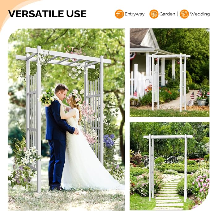 VINGLI Garden Arbor, PVC Wedding Arch - Image 7