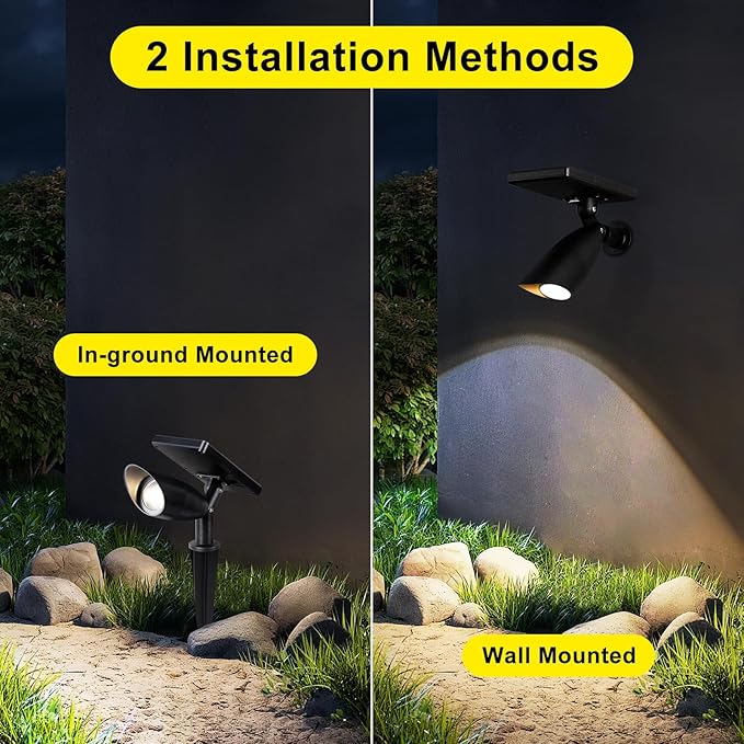 Boajuna Solar Spot Light Outdoor, Solar Landscape Spotlight Waterproof Security - Image 5