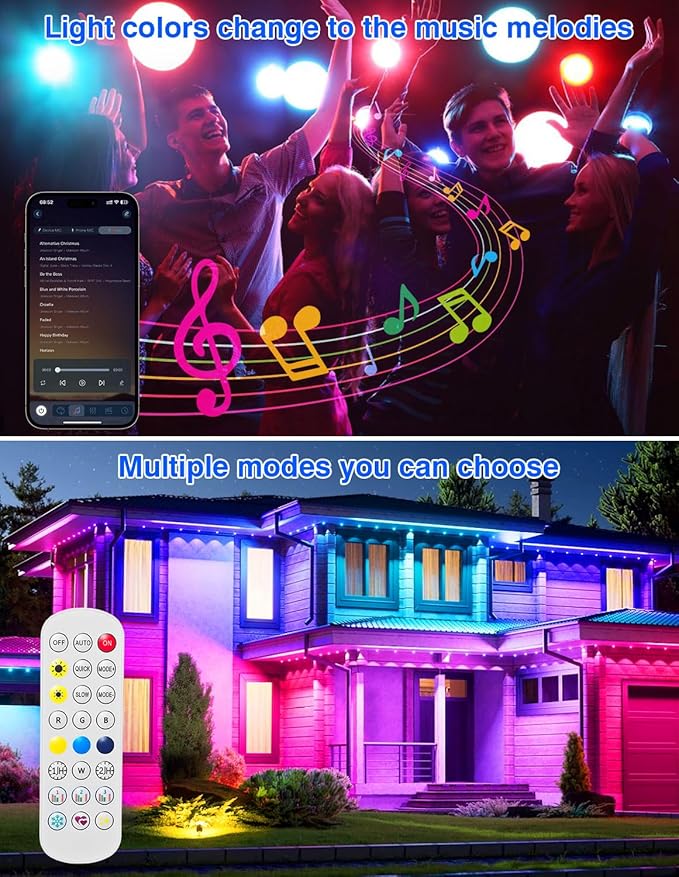 Spot Lights Outdoor, Smart RGBW LED Color Changing Landscape Lighting - Image 7