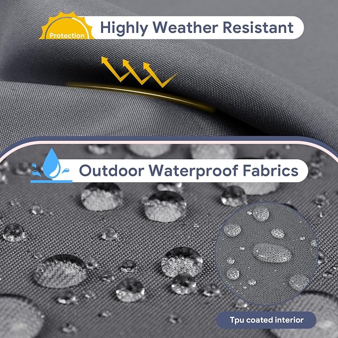 Lounge Chair Cushion Waterproof Chaise Lounge Cushions 72x21x3 Inch Non-Slip - Image 2