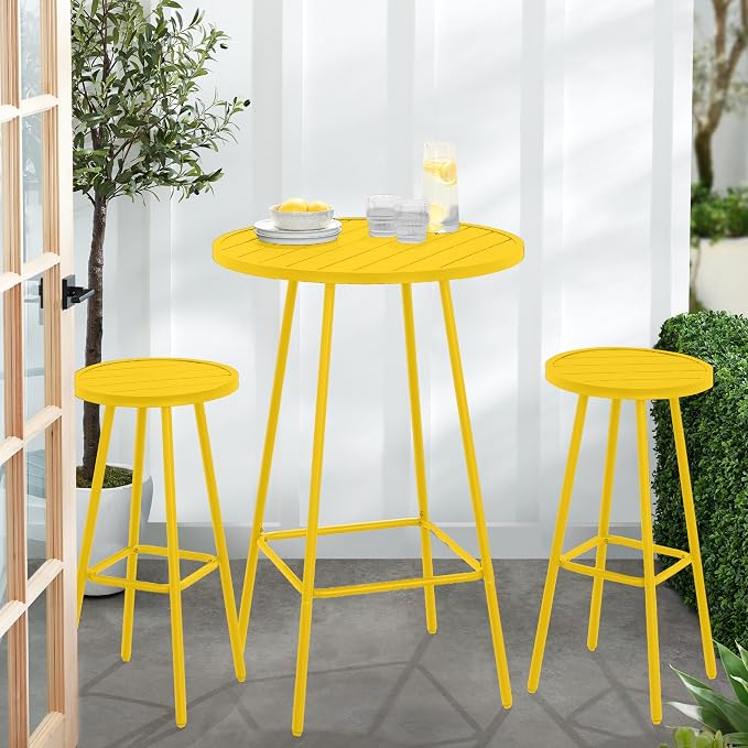 Best Choice Products 3-Piece Patio Dining Set, Bar Height, Outdoor Bistro Set - Image 7