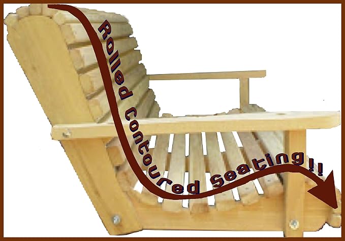 5 Ft Feet Roll Back Scandinavian Style Grandpa Porch Swing from High end Hand - Image 5