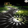 GIGALUMI 12 Pack Solar Lights Outdoor Waterproof, Cool White Pathway Lights by GIGALUMI