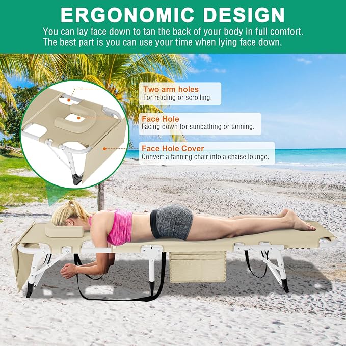 LILYPELLE Folding Chaise Lounge Chair - Image 2