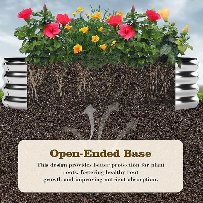 Galvanized Metal Planter Raised Garden Bed Kit - Image 5