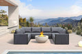 PURPLE LEAF Patio Furniture Set 8 Pieces Outdoor Conversation Sets PP Rope by PURPLELEAF