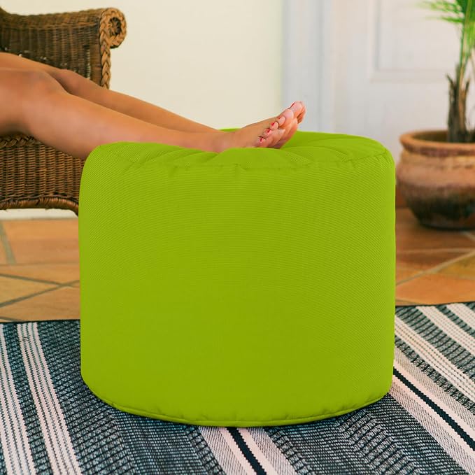 Jaxx Spring Indoor/Outdoor Bean Bag Pouf Ottoman - Image 5