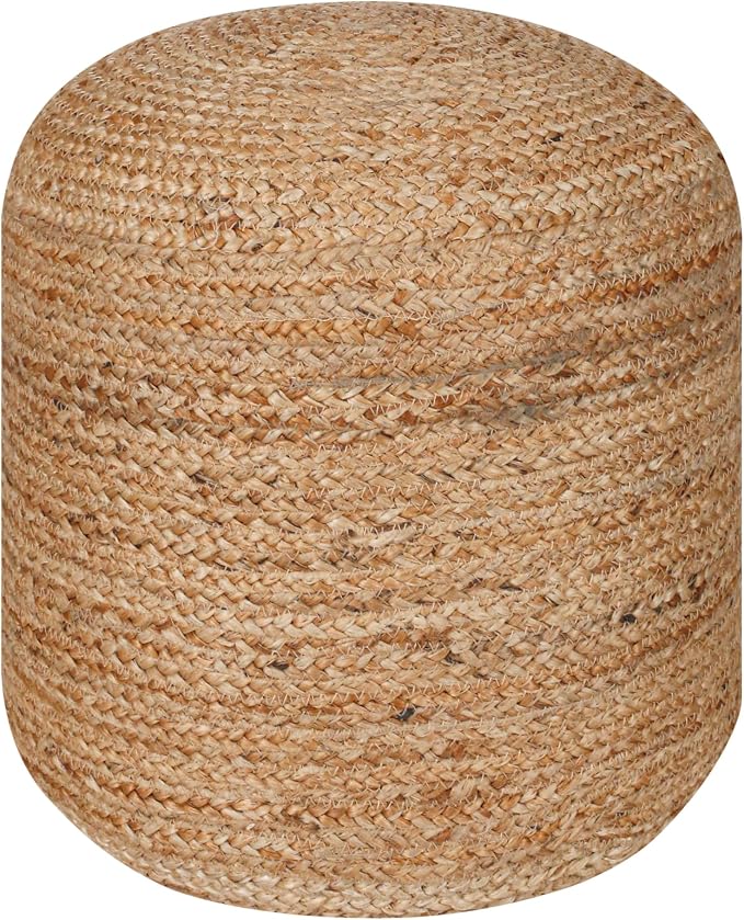Palisa Round Ottoman Pouf Handmade Cotton Knitted Poof Bean Bag Filling | Boho by Palisa