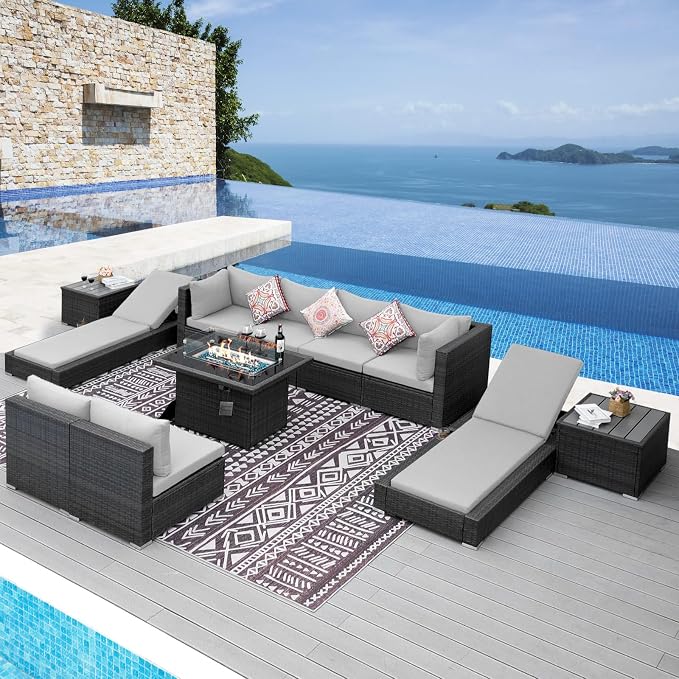 NICESOUL 11-Piece Patio Furniture by NICESOUL