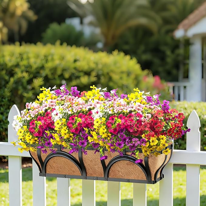 20 Bundles Artificial Flowers for Outdoors, UV Resistant Fake Plants Flowers - Image 6