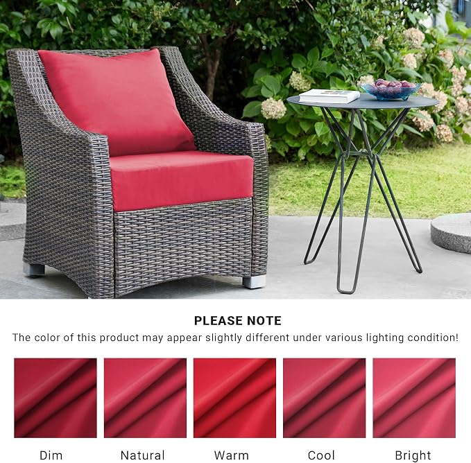 Outdoor Cushions for Patio Furniture, Outdoor Seat Cushion Set 24 x 24 x 4 Inch - Image 7