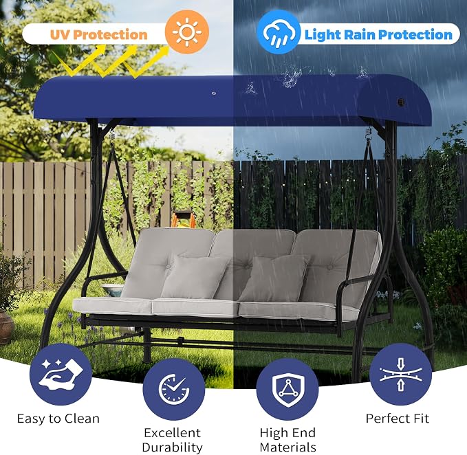 Porch Swing Canopy Replacement Top, Swing Chair Canopy Replacement - Image 4