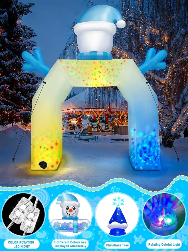 Kalolary 12FT Christmas Inflatable Arch Xmas Inflatable Outdoor Decorations - Image 6