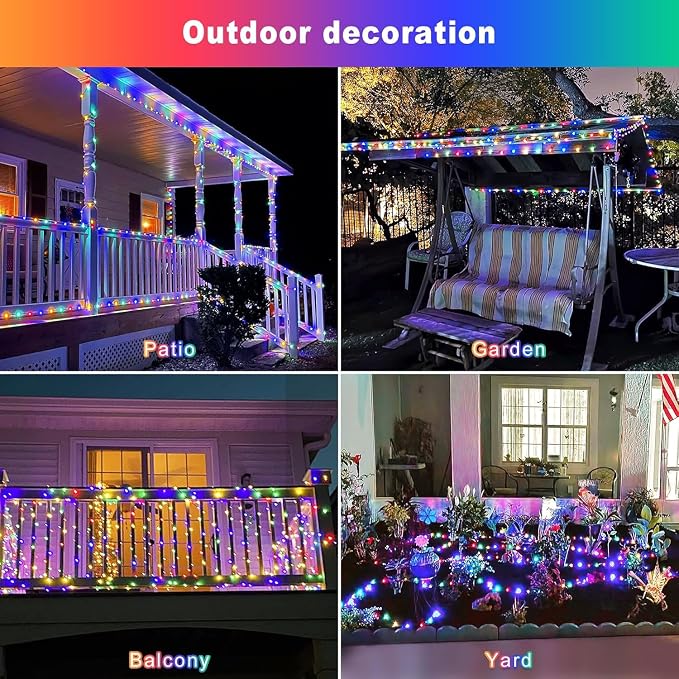 JMEXSUSS 2 Pack Solar Christmas Lights Outdoor Waterproof, Each 33FT 100 LED - Image 8