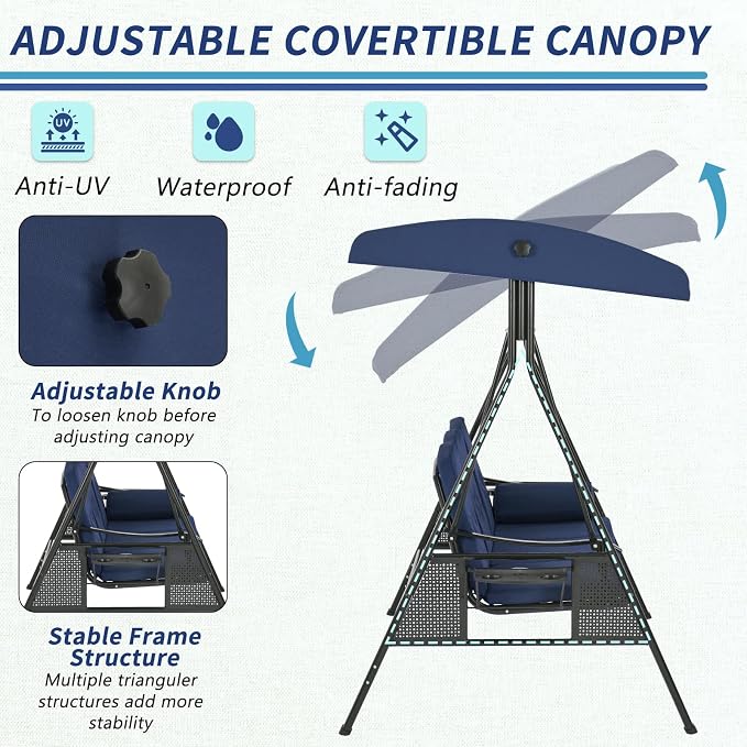 AECOJOY Outdoor Porch Swing - Image 4