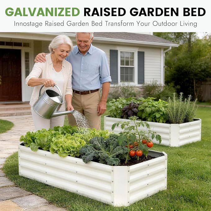 INNO STAGE 2Pcs Galvanized Raised Garden Bed Kit, Rust-Resistant & Easy Assembly - Image 2